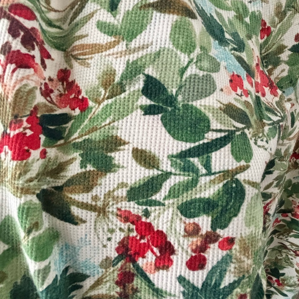 Stars Above Red and Green Floral Top and jogger bottom pajama set - Picture 6 of 8